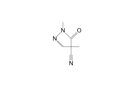 1,4-Dimethyl-pyrazolin-5-one-6-carbonitrile