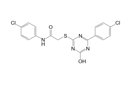 4'-chloro-2-{[4-(p-chlorophenyl)-6-hydroxy-s-triazin-2-yl]thio}acetanilide