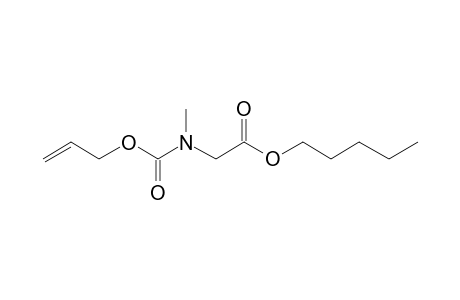 Glycine, N-methyl-N-allyloxycarbonyl-, pentyl ester