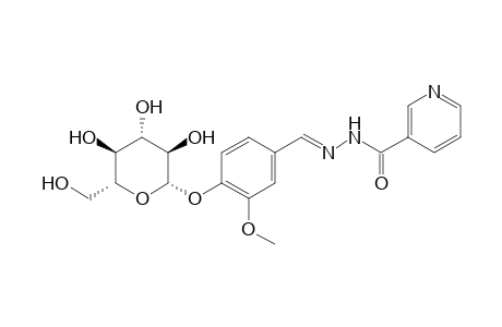 (-)-nicotinic acid, [4-(beta-D-glucopyranosyloxy)-3-methoxybenzylidene]hydrazide