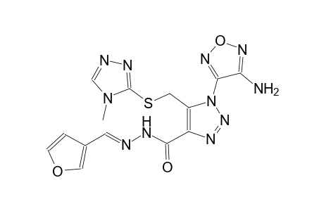 1-(4-amino-1,2,5-oxadiazol-3-yl)-N'-[(E)-3-furylmethylidene]-5-{[(4-methyl-4H-1,2,4-triazol-3-yl)sulfanyl]methyl}-1H-1,2,3-triazole-4-carbohydrazide