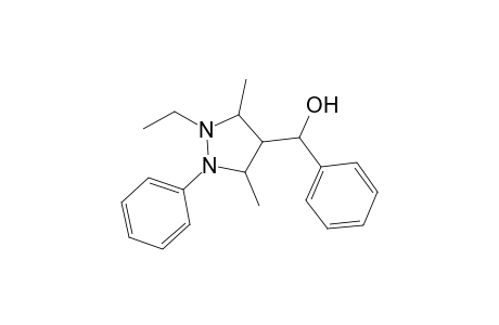 2-Ethyl-4-(hydroxy(phenyl)methyl)-3,5-dimethyl-1-phenylpyrazolidine