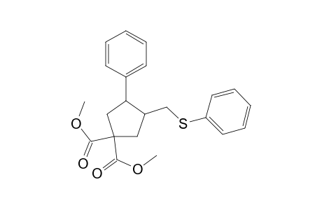 3-Phenyl-4-phenylsulfanylmethylcyclopentane-1,1-dicarboxylic acid dimethyl ester