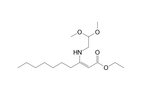 Ethyl 3-[(2,2-dimethoxyethyl)amino]dec-2-enoate