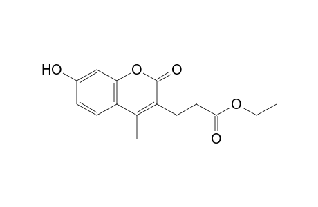 2H-1-benzopyran-3-propanoic acid, 7-hydroxy-4-methyl-2-oxo-, ethyl ester