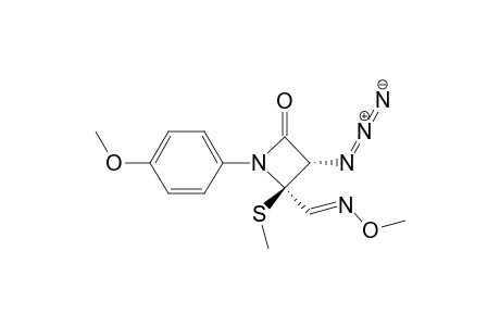 trans-1-(4-Methoxyphenyl)-3-azido-4-methoxyiminomethyl-4-methylthio-azetidin-2-one