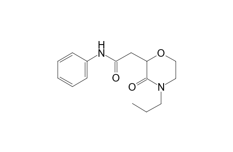 2-(3-oxo-4-propyl-2-morpholinyl)-N-phenylacetamide