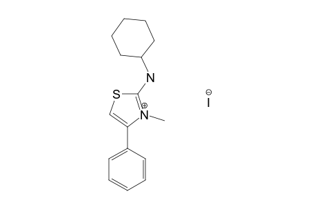 2-(cyclohexylamino)-3-methyl-4-phenylthiazolium iodide