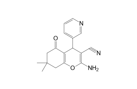 2-amino-7,7-dimethyl-5-oxo-4-(3-pyridinyl)-5,6,7,8-tetrahydro-4H-chromene-3-carbonitrile