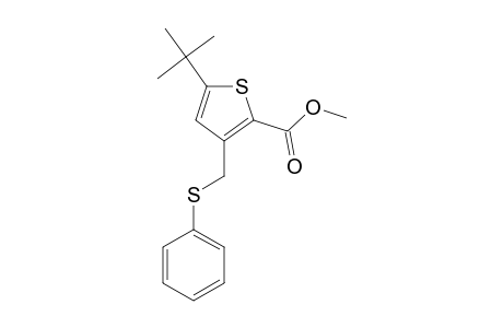 5-tert-butyl-3-[(phenylthio)methyl]-2-thiophenecarboxylic acid, methyl ester