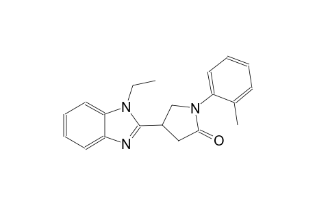 4-(1-ethyl-1H-benzimidazol-2-yl)-1-(2-methylphenyl)-2-pyrrolidinone