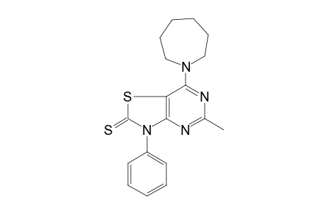 7-(1-azepanyl)-5-methyl-3-phenyl-2-thiazolo[4,5-d]pyrimidinethione