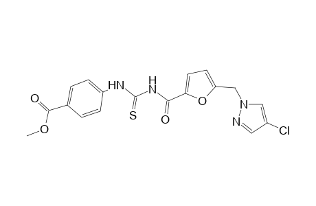 methyl 4-{[({5-[(4-chloro-1H-pyrazol-1-yl)methyl]-2-furoyl}amino)carbothioyl]amino}benzoate