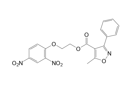 5-methyl-3-phenyl-4-isoxazolecarboxylic acid, 2-(2,4-dinitrophenoxy)ethyl ester