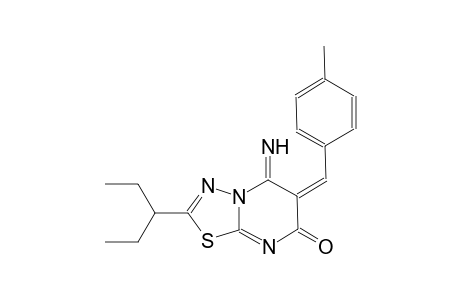 (6E)-2-(1-ethylpropyl)-5-imino-6-(4-methylbenzylidene)-5,6-dihydro-7H-[1,3,4]thiadiazolo[3,2-a]pyrimidin-7-one