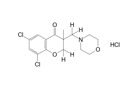 6,8-dichloro-3-methyl-3-(morpholinomethyl)-4-chromanone, hydrochloride
