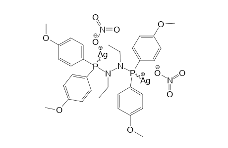 BIS-[DI-(4-METHOXYPHENYL)-PHOSPHINO]-1,2-DIETHYLHYDRAZINE-DI-[SILVER(I)-NITRATE]