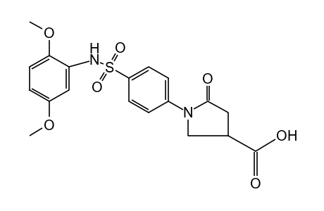 1-[p-(2,5-dimethoxyphenylsulfamoyl)phenyl]-5-oxo-3-pyrrolidinecarboxylic acid