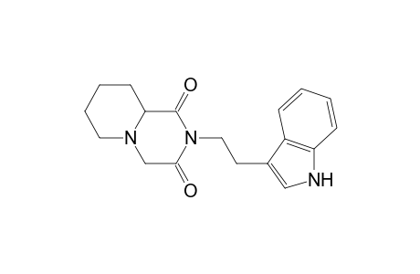 2H-Pyrido[1,2-a]pyrazine-1,3(4H,6H)-dione, tetrahydro-2-[2-(1H-indol-3-yl)ethyl]-, (.+-.)-