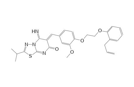 7H-[1,3,4]thiadiazolo[3,2-a]pyrimidin-7-one, 5,6-dihydro-5-imino-6-[[3-methoxy-4-[2-[2-(2-propenyl)phenoxy]ethoxy]phenyl]methylene]-2-(1-methylethyl)-,