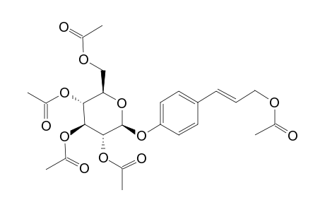 .beta.-D-Glucopyranoside, 4-[(1E)-3-hydroxy-1-propen-1-yl]phenyl, pentaacetate