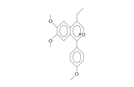 4',6,7-Trimethoxy-1-phenyl-4-ethyl-isobenzpyrylium cation