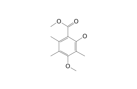 Benzoic acid, 2-hydroxy-4-methoxy-3,5,6-trimethyl-, methyl ester