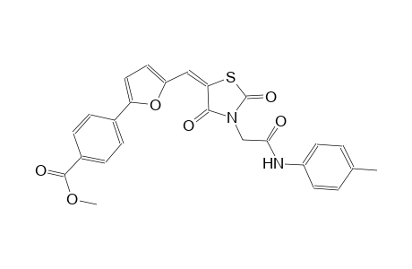 methyl 4-[5-((E)-{2,4-dioxo-3-[2-oxo-2-(4-toluidino)ethyl]-1,3-thiazolidin-5-ylidene}methyl)-2-furyl]benzoate