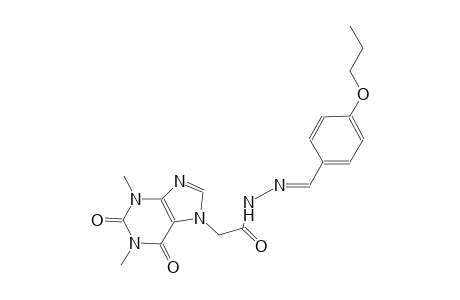 1H-purine-7-acetic acid, 2,3,6,7-tetrahydro-1,3-dimethyl-2,6-dioxo-, 2-[(E)-(4-propoxyphenyl)methylidene]hydrazide