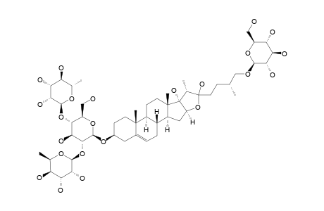 SNF-11;BETA-CHACOTRIOSYL-(22-PSI,25R)-FUROST-5-ENE-3-BETA,17-ALPHA,22,26-TETROL-26-O-BETA-D-GLUCOPYRANOSIDE