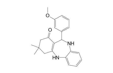3,3-Dimethyl-2,3,4,5,10,11-hexahydro-11-[(3-methoxy)phenyl]-1H-dibenzo[b,e][1,4]diazepin-1-one (