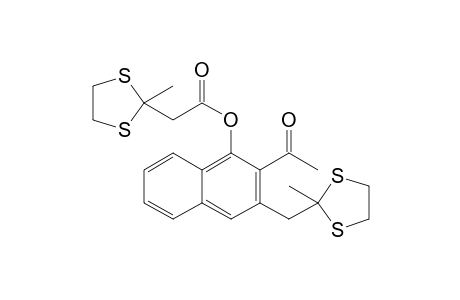 2-Acetyl-[(2-methyl-1,3-dithiolan-2-yl)methyl]naphthalen-1-yl (2-Methyl-1,3-dithiolan-2-yl)acetate