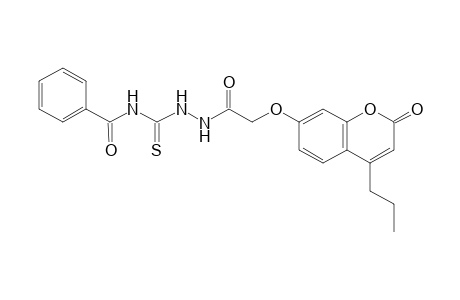 4-benzoyl-1-{[(2-oxo-4-propyl-2H-1-benzopyran-7-yl)oxy]acetyl}-3-thiosemicarbazide