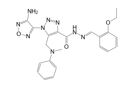 1-(4-amino-1,2,5-oxadiazol-3-yl)-N'-[(E)-(2-ethoxyphenyl)methylidene]-5-[(methylanilino)methyl]-1H-1,2,3-triazole-4-carbohydrazide