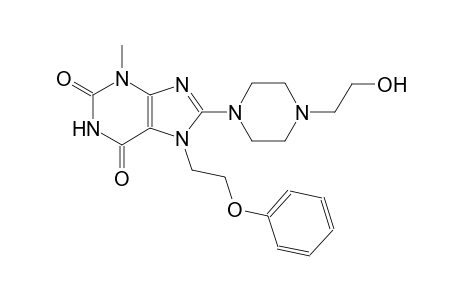 8-[4-(2-hydroxyethyl)-1-piperazinyl]-3-methyl-7-(2-phenoxyethyl)-3,7-dihydro-1H-purine-2,6-dione