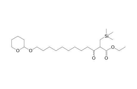 3-Hydroxy-12-(2-oxanyloxy)-2-(trimethylsilylmethyl)dodecanoic acid ethyl ester