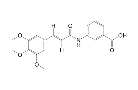 Trans-m-(3,4,5-trimethoxycinnamamido)benzoic acid