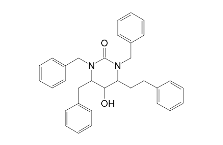 1,3,4-Tribenzyl-6-(2-phenylethyl)-5-hydroxy-hexahydropyrimidin-2-one