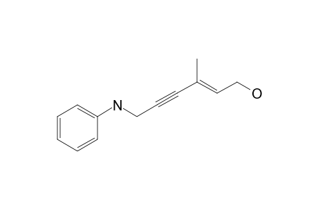 N-(6-Hydroxy-4-methylhex-2-yn-4-en-1-yl)aniline