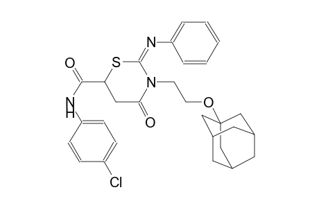 2H-1,3-thiazine-6-carboxamide, N-(4-chlorophenyl)tetrahydro-4-oxo-2-(phenylimino)-3-[2-(tricyclo[3.3.1.1~3,7~]dec-1-yloxy)ethyl]-, (2E)-