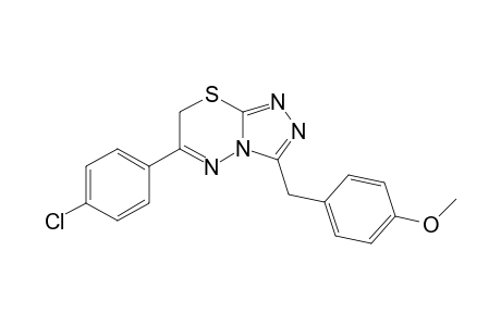 3-(4-Methoxyphenylmethyl)-6-(4-chlorophenyl)-7H-1,2,4-triazolo[3,4-b]-1,3,4-thiadiazine