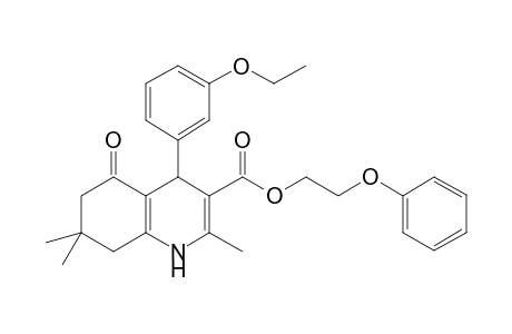 2-Phenoxyethyl 4-(3-ethoxyphenyl)-2,7,7-trimethyl-5-oxo-1,4,5,6,7,8-hexahydro-3-quinolinecarboxylate