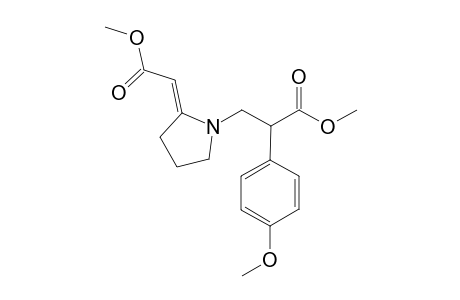 Methyl 2-(4-methoxyphenyl)-3-(2-((methoxycarbonyl)-methylene)pyrrolidin-1-yl)propionate