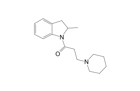 1H-Indole, 2,3-dihydro-2-methyl-1-[1-oxo-3-(1-piperidinyl)propyl]-