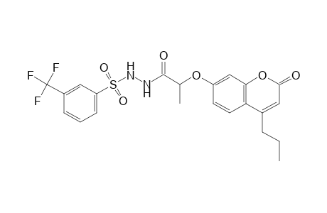 1-{2-[(2-oxo-4-propyl-2H-1-benzopyran-7-yl)oxy]propionyl}-2-[(alpha,alpha,alpha-trifluoro-m-tolyl)sulfonyl}hydrazine
