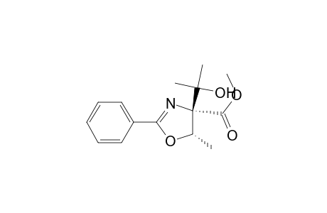 4-Oxazolecarboxylic acid, 4,5-dihydro-4-(1-hydroxy-1-methylethyl)-5-methyl-2-phenyl-, methyl ester, (4R-cis)-