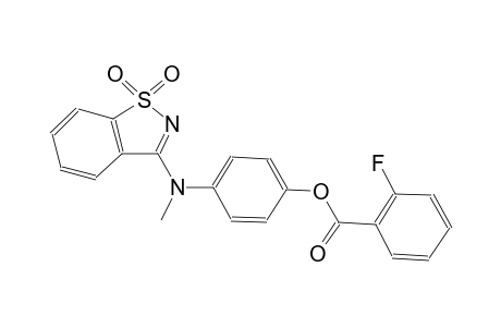 4-[(1,1-dioxido-1,2-benzisothiazol-3-yl)(methyl)amino]phenyl 2-fluorobenzoate