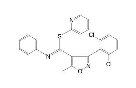 3-(2,6-dichlorophenyl)-5-methyl-N-phenylthio-4-isoxazolecarboximidic acid, 2-pyridyl ester