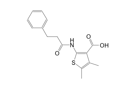 4,5-dimethyl-2-[(3-phenylpropanoyl)amino]-3-thiophenecarboxylic acid