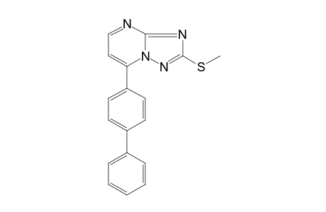 7-(4-BIPHENYLYL)-2-(METHYLTHIO)-s-TRIAZOLO[1,5-a]PYRIMIDINE